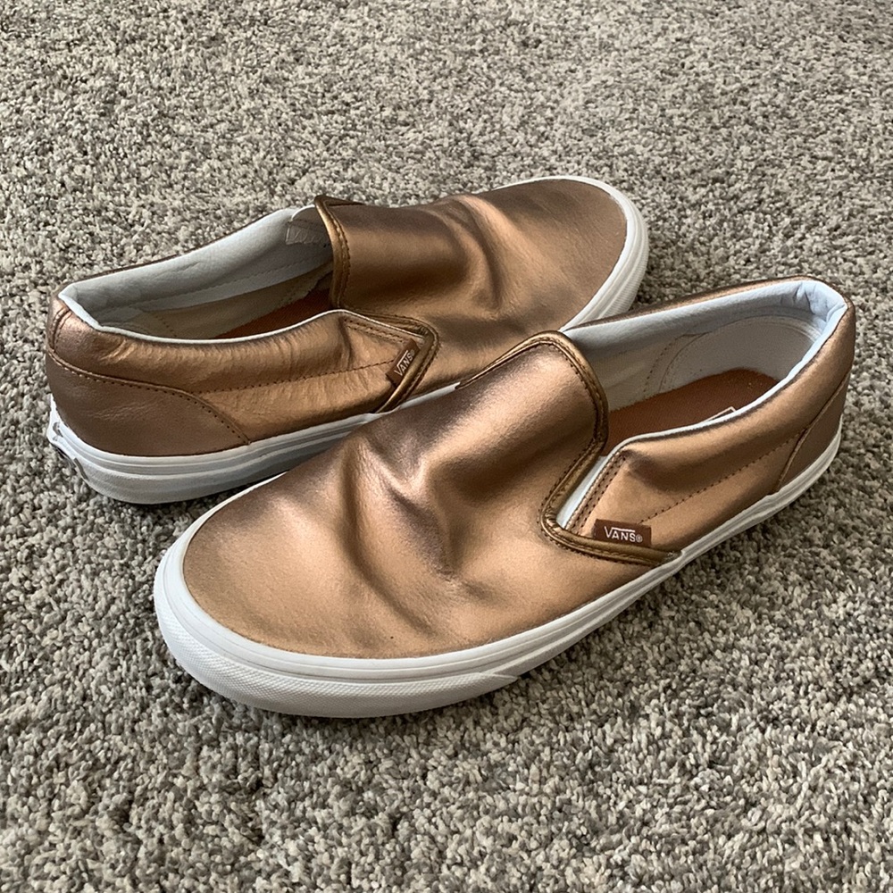 Men’s Metallic Slip On Vans